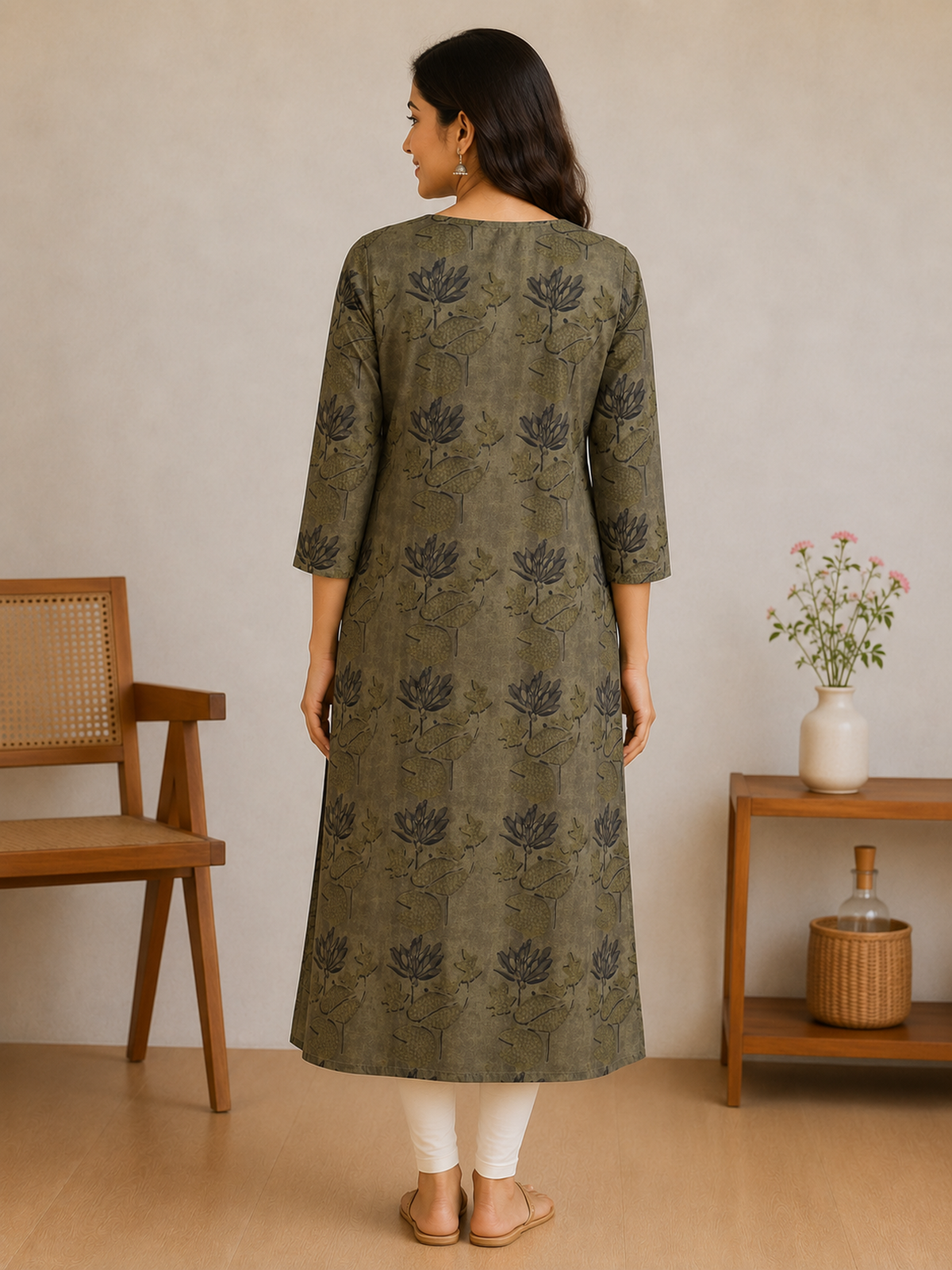 Padma Cotton Printed Long Kurta
