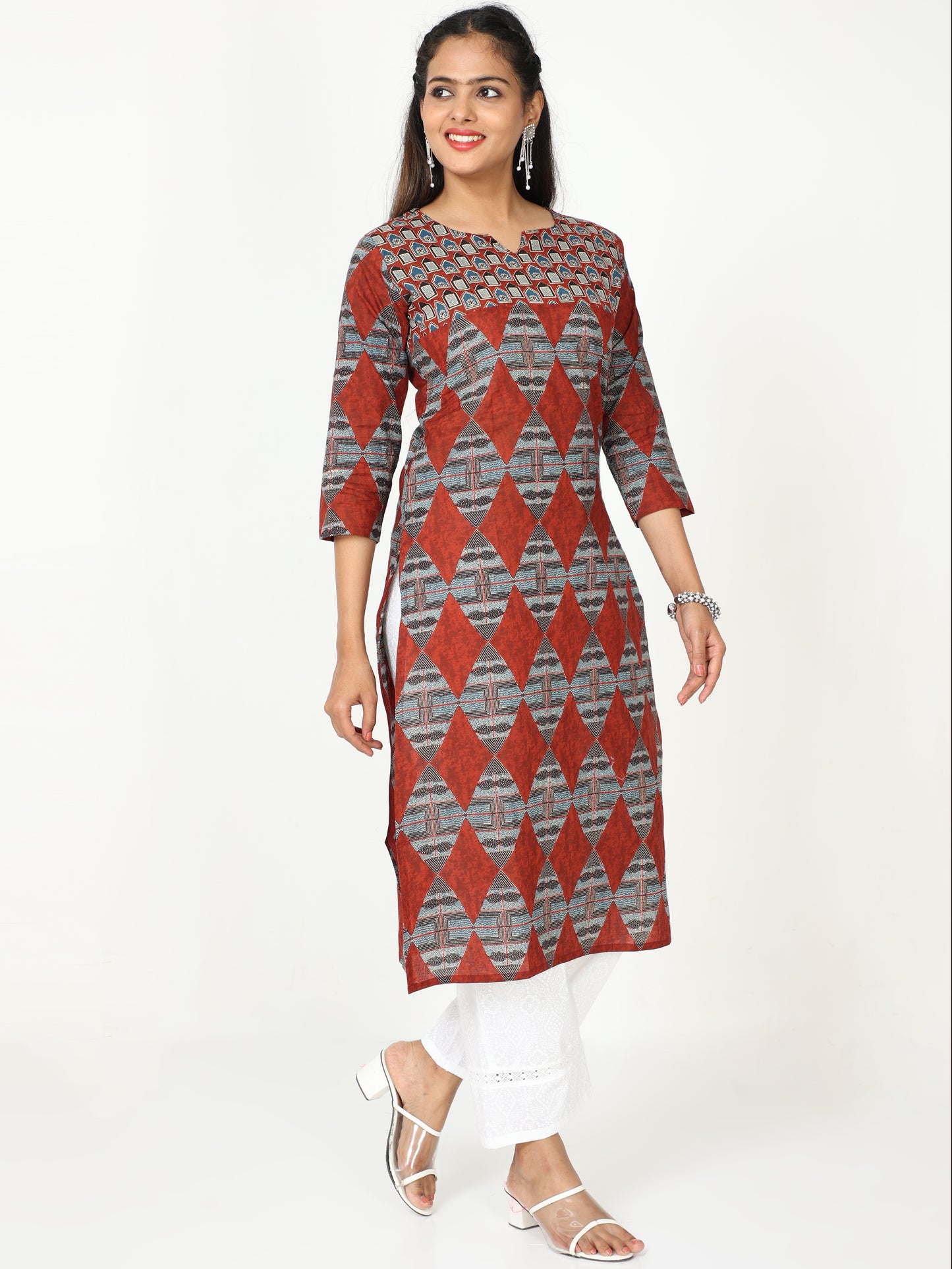 Cotton Block Printed Long Kurta