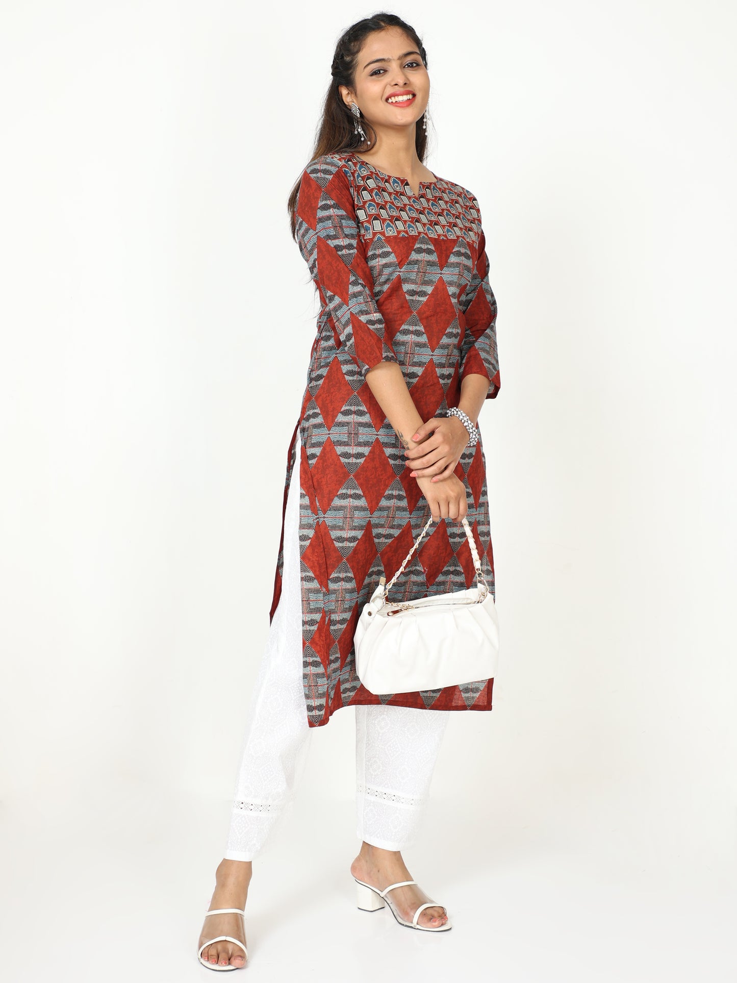 Cotton Block Printed Long Kurta