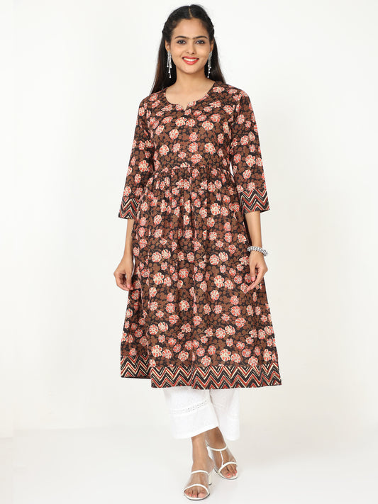 Cotton Block Printed Long Kurta