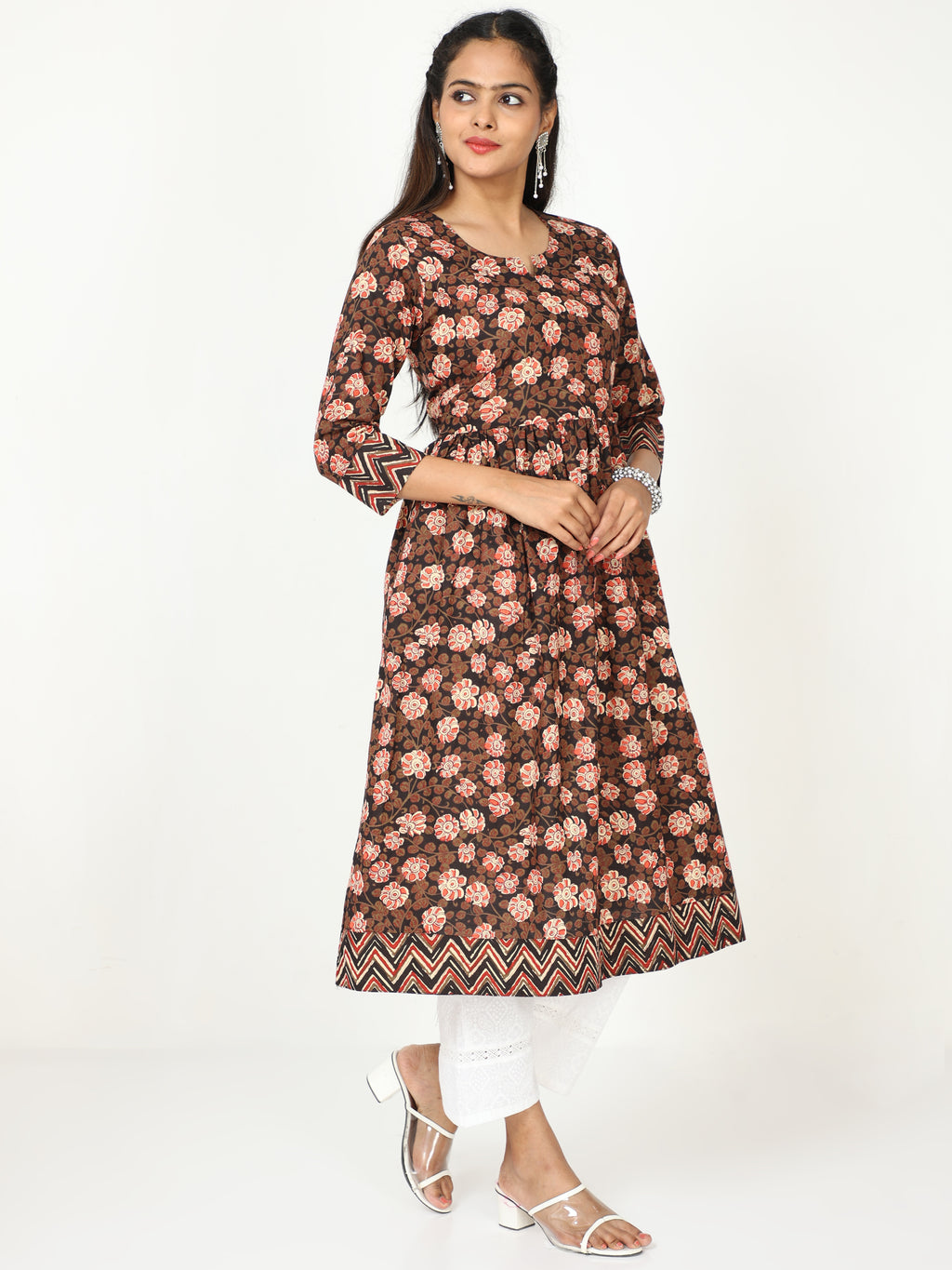 Cotton Block Printed Long Kurta