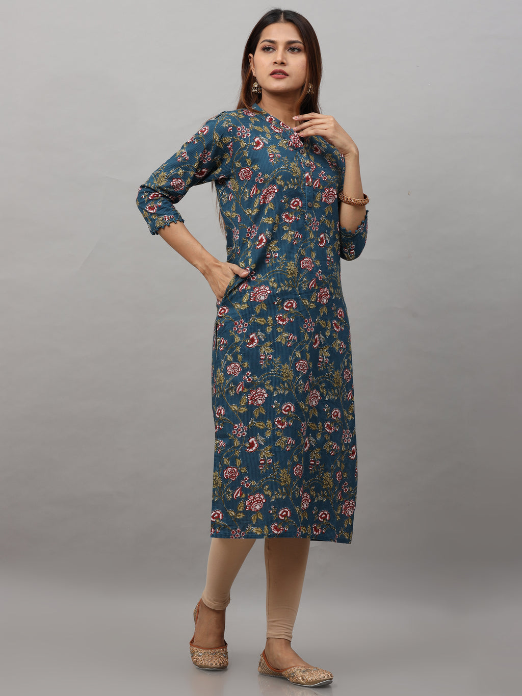 Cotton Block Printed Long Kurta