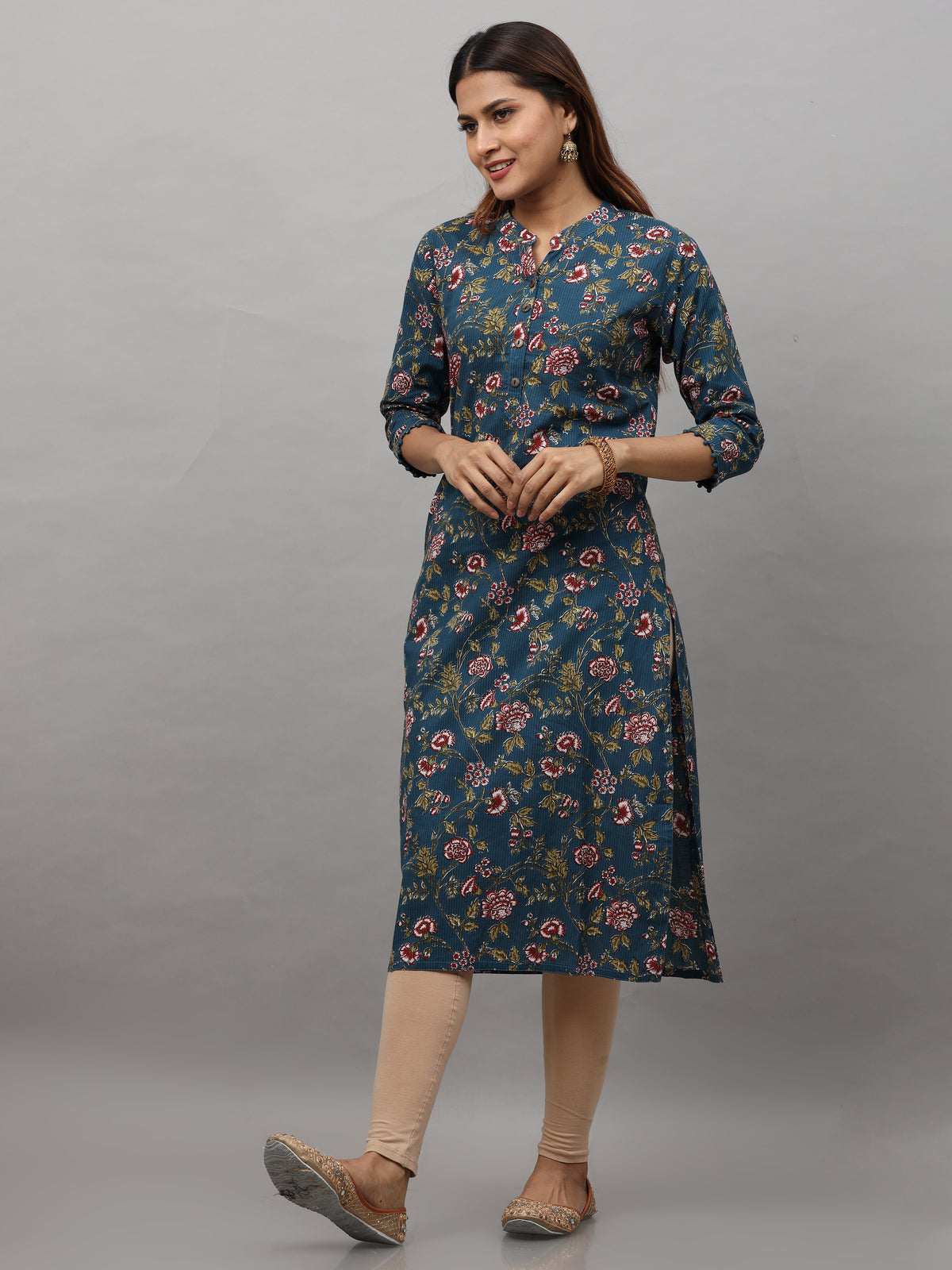 Cotton Block Printed Long Kurta