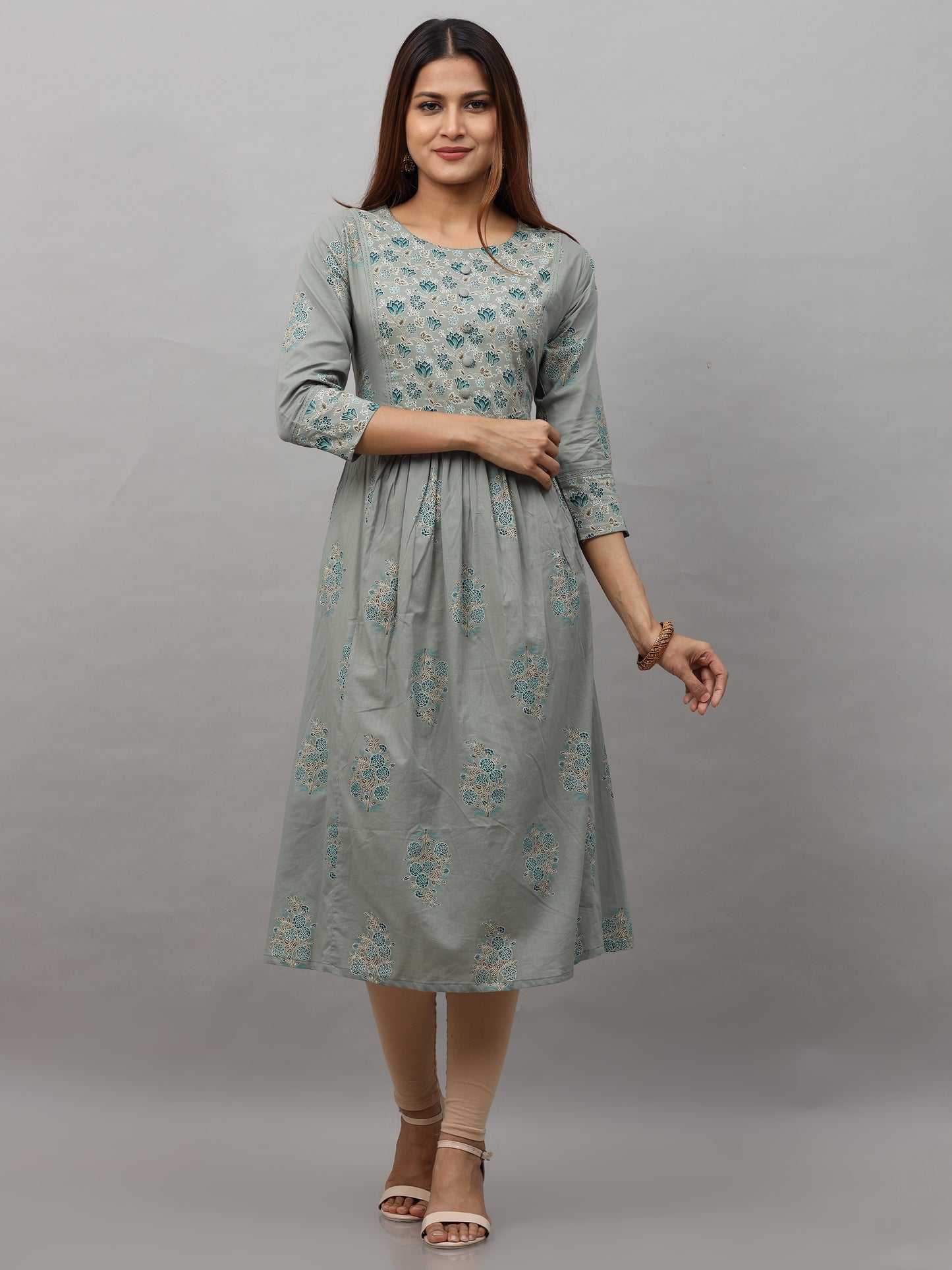 Cotton Block Printed Long Kurta