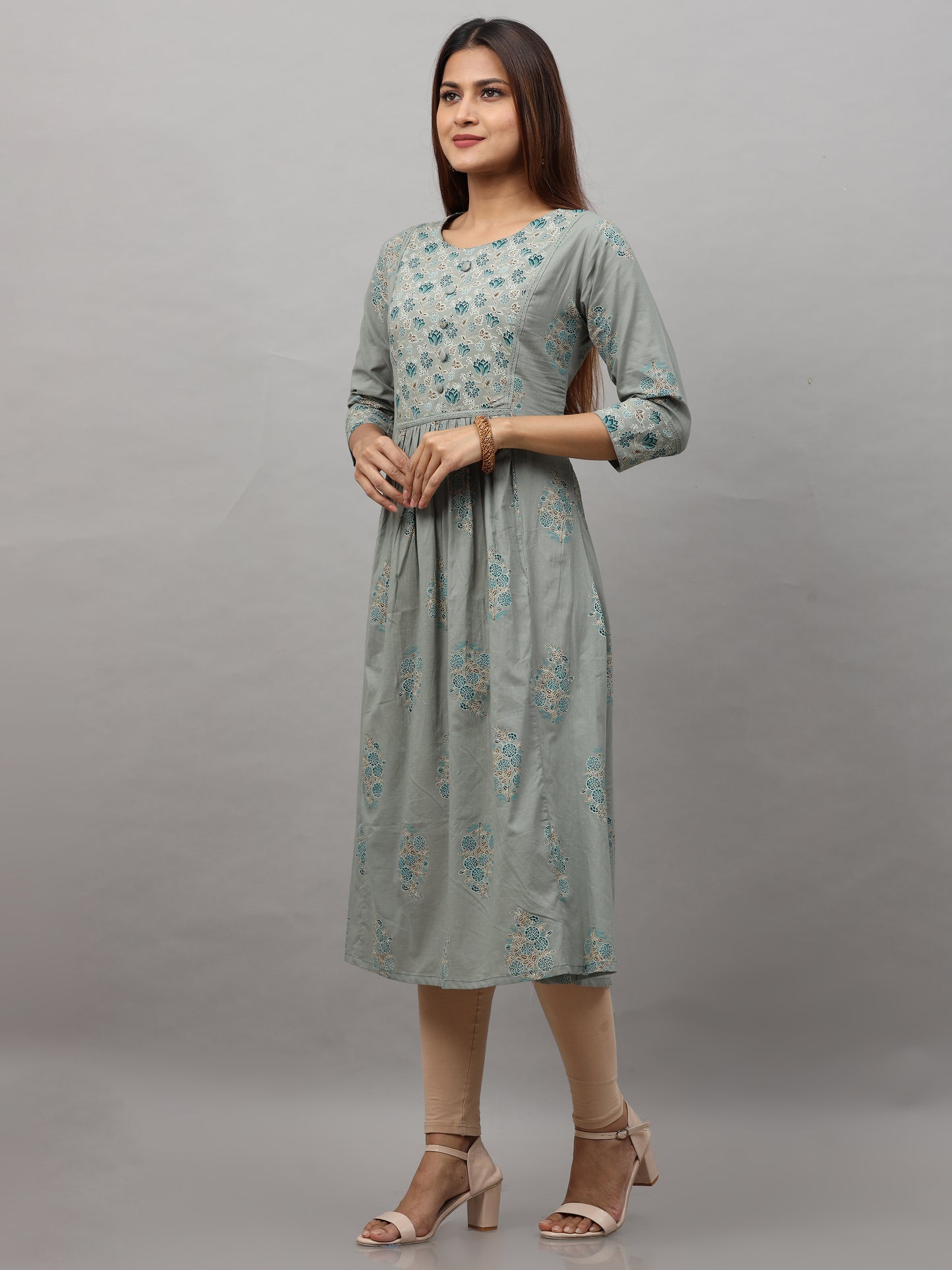 Cotton Block Printed Long Kurta