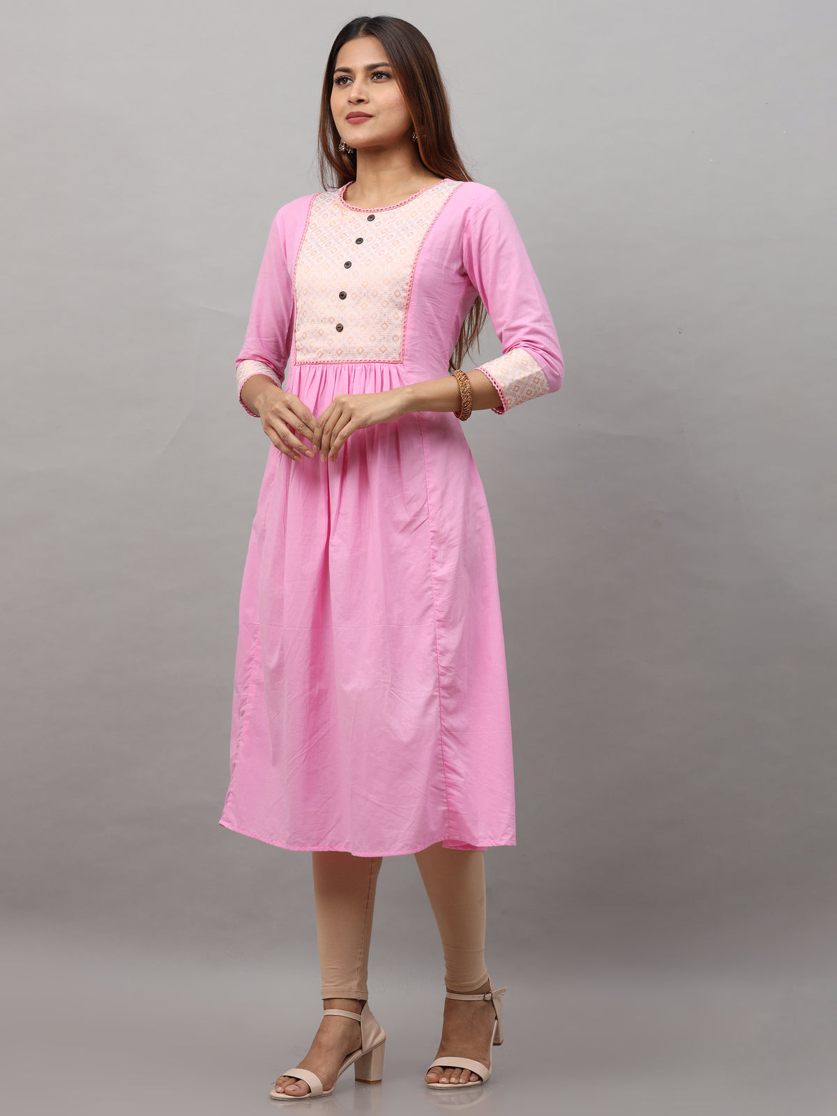 Cotton Jacquard Designed Long kurta