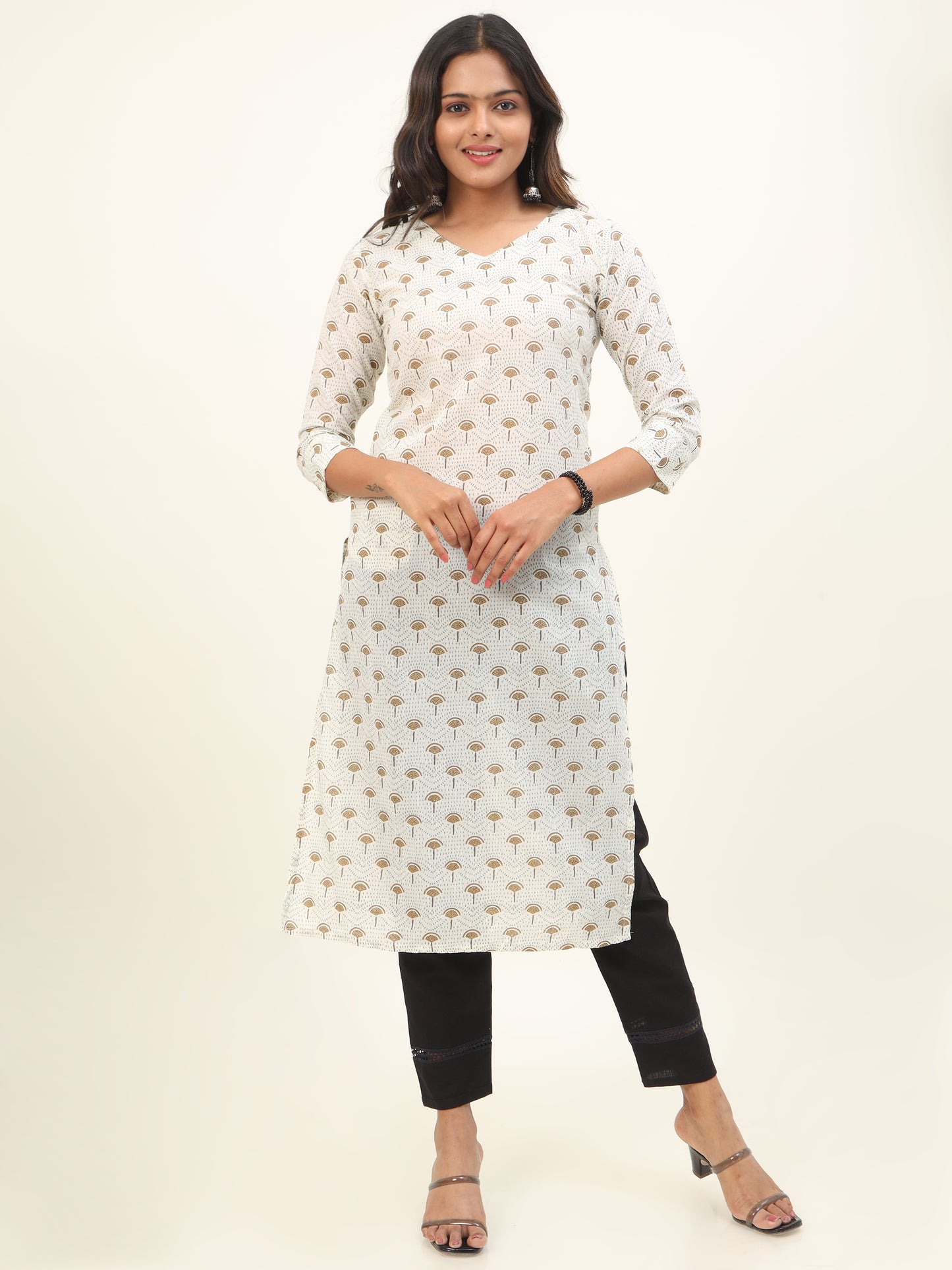 Cotton Block Printed Long Kurta