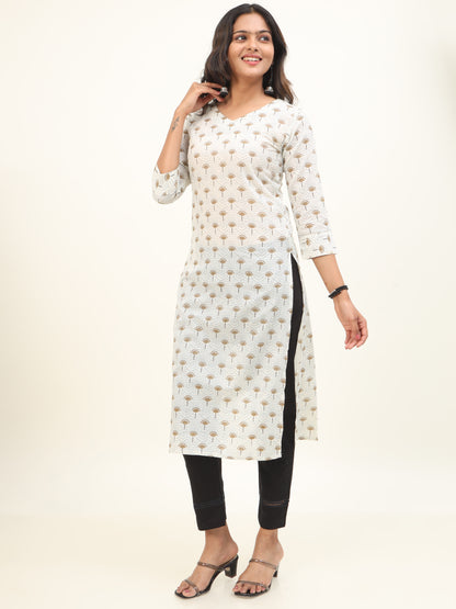 Cotton Block Printed Long Kurta