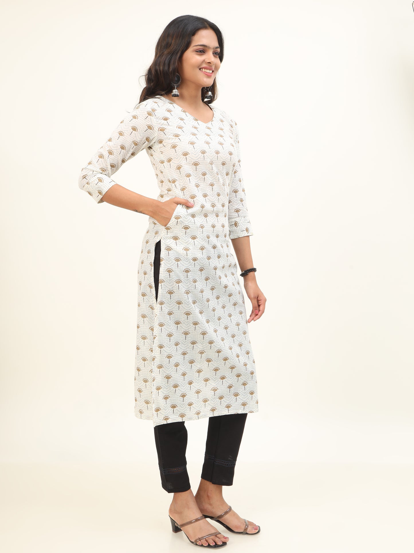 Cotton Block Printed Long Kurta