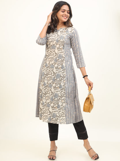 Cotton Block Printed Long Kurta