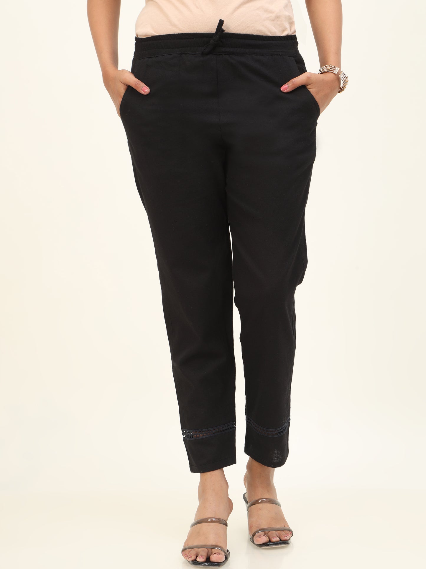 Cotton Plain Straight Pant