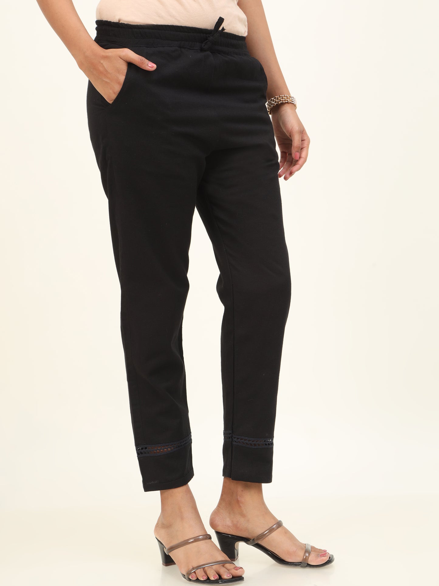 Cotton Plain Straight Pant