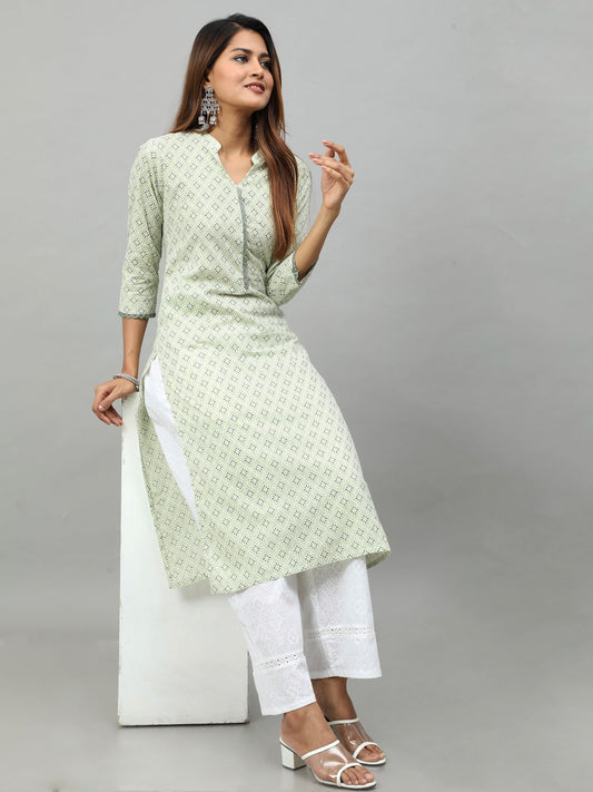 Cotton Block Printed Long Kurta