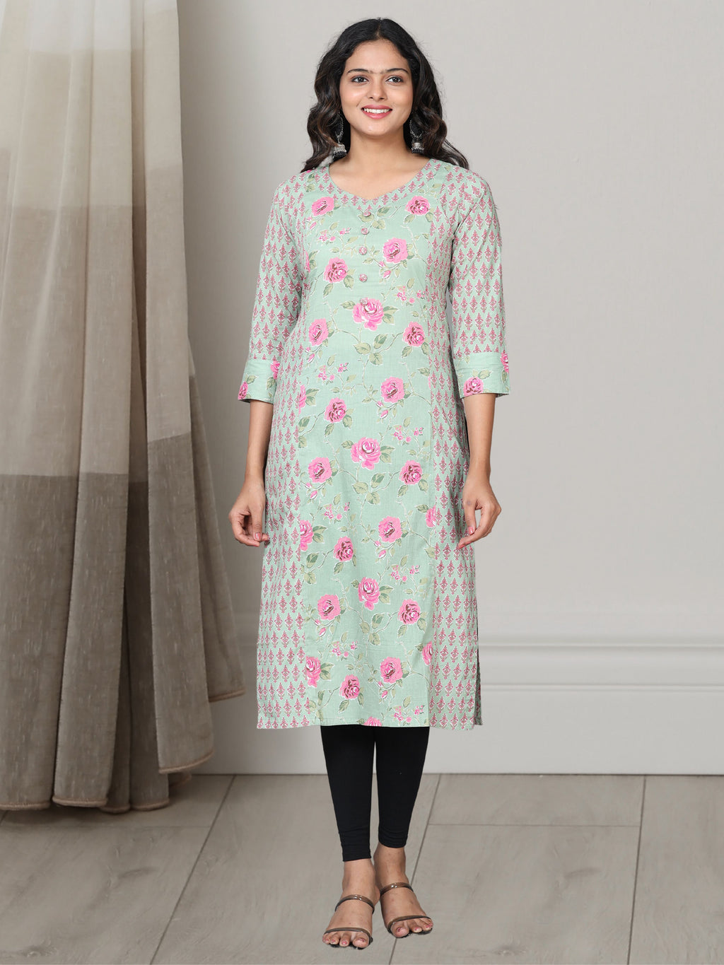 Cotton Block Printed Long Kurta
