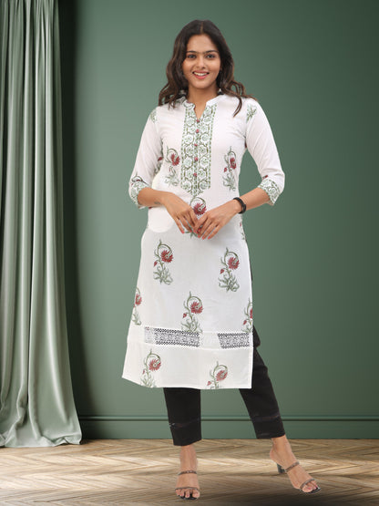 Cotton Block Printed Long Kurta