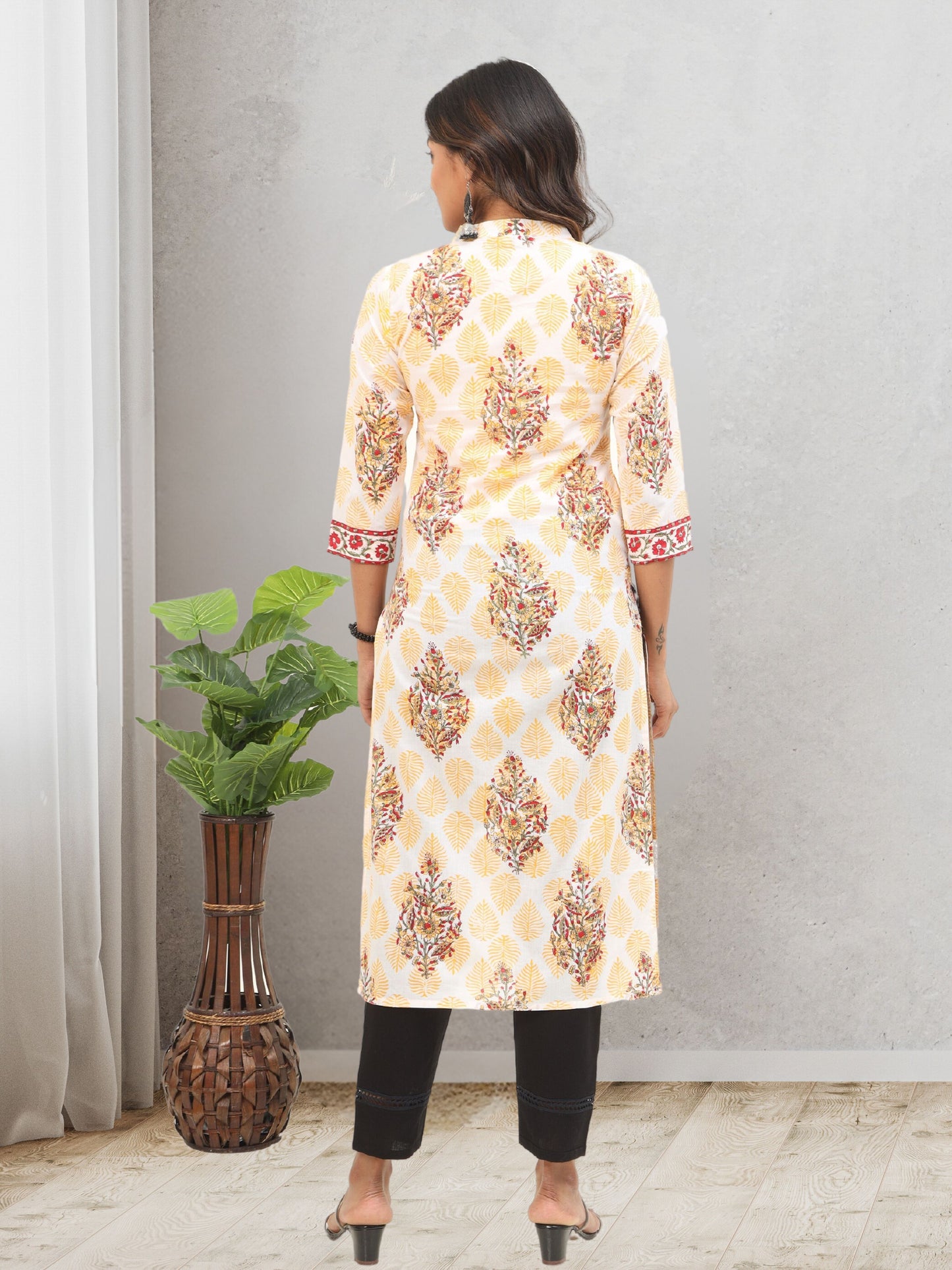 Cotton Hand Block Printed Long Kurta