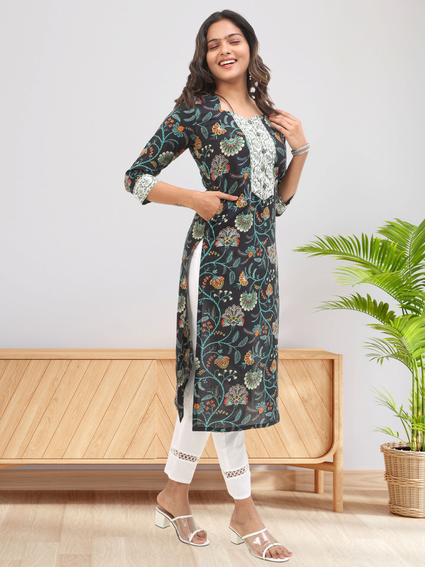 Cotton Block Printed Long Kurta