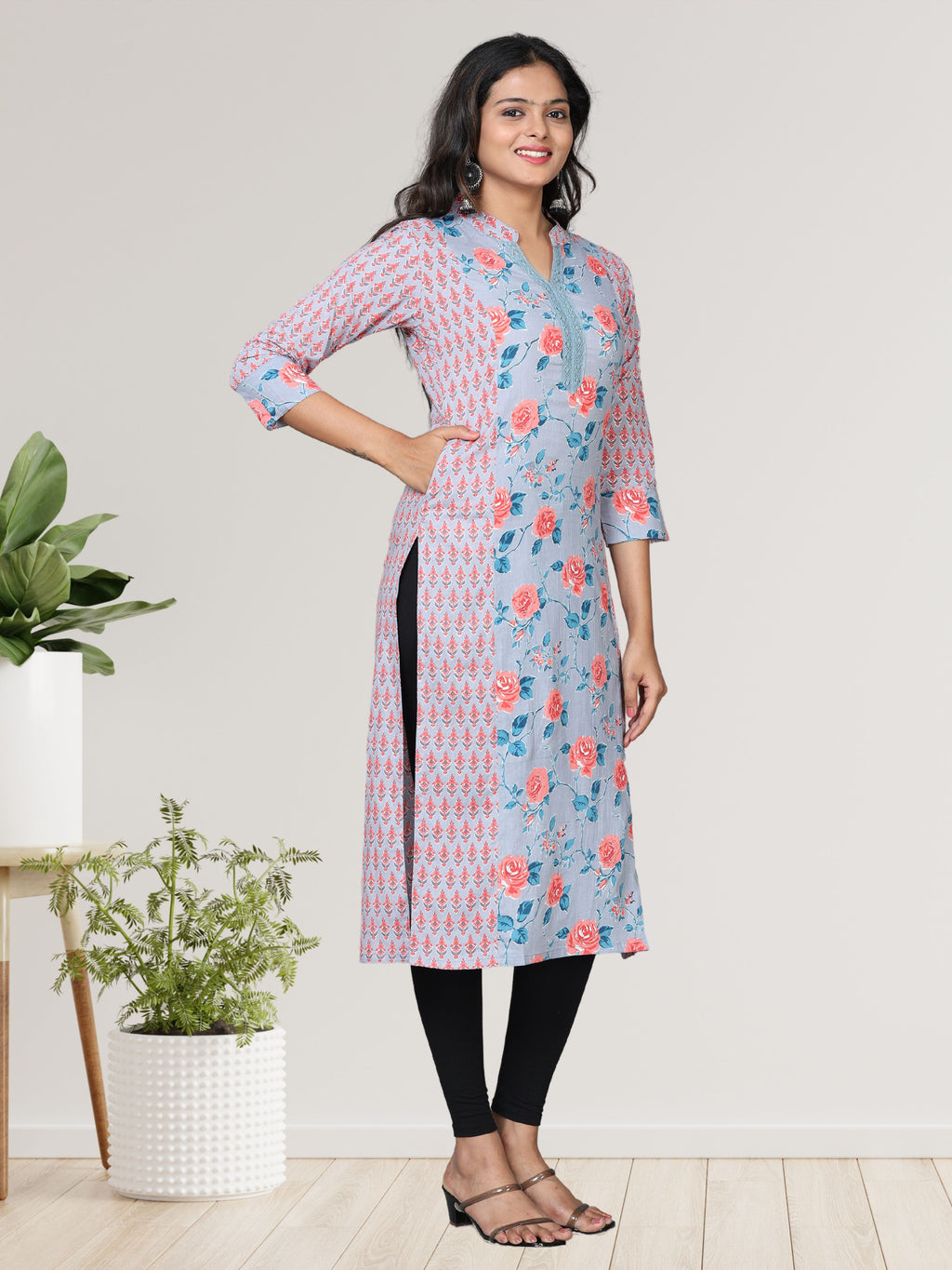 Cotton Block Printed Long Kurta
