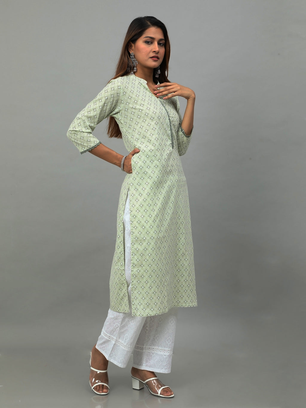 Cotton Block Printed Long Kurta