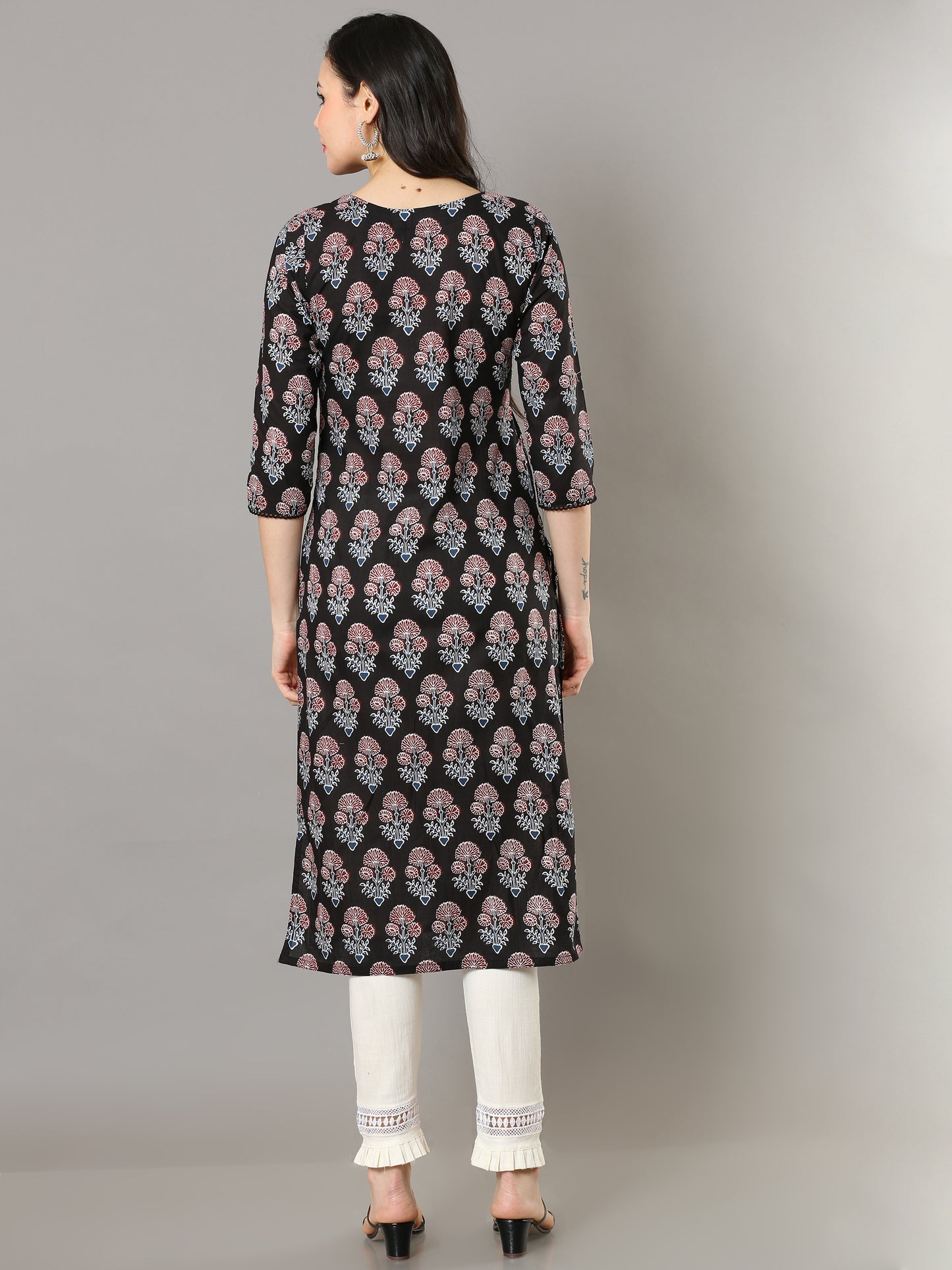 Cotton Block Printed Long Kurta