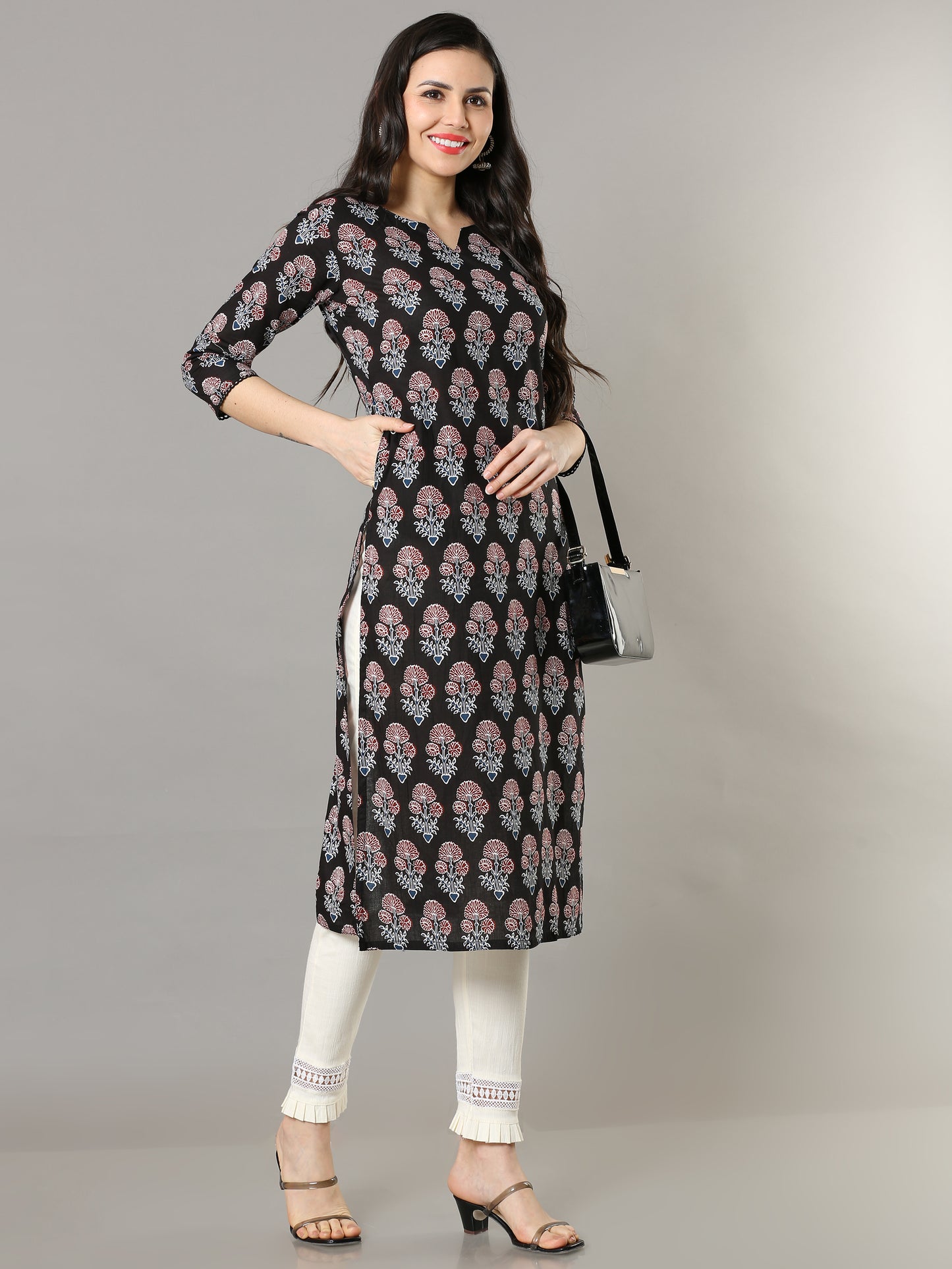 Cotton Block Printed Long Kurta