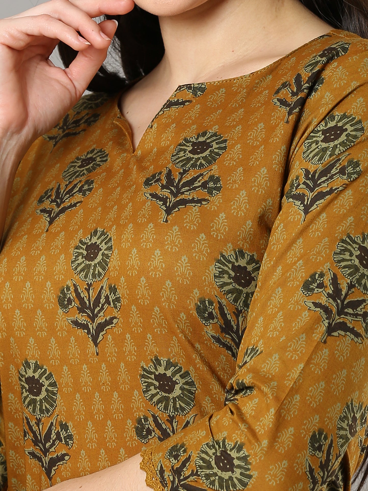 Cotton Block Printed Long Kurta