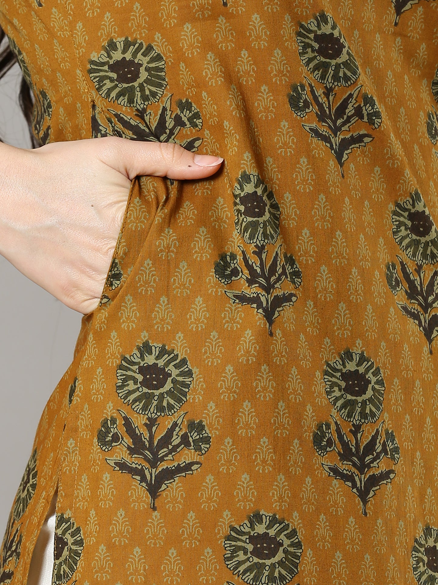 Cotton Block Printed Long Kurta