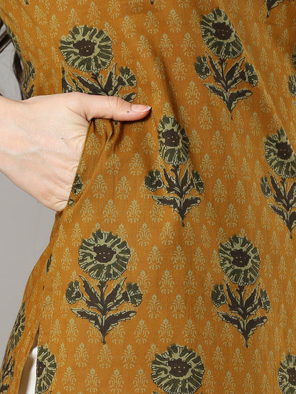 Cotton Block Printed Long Kurta