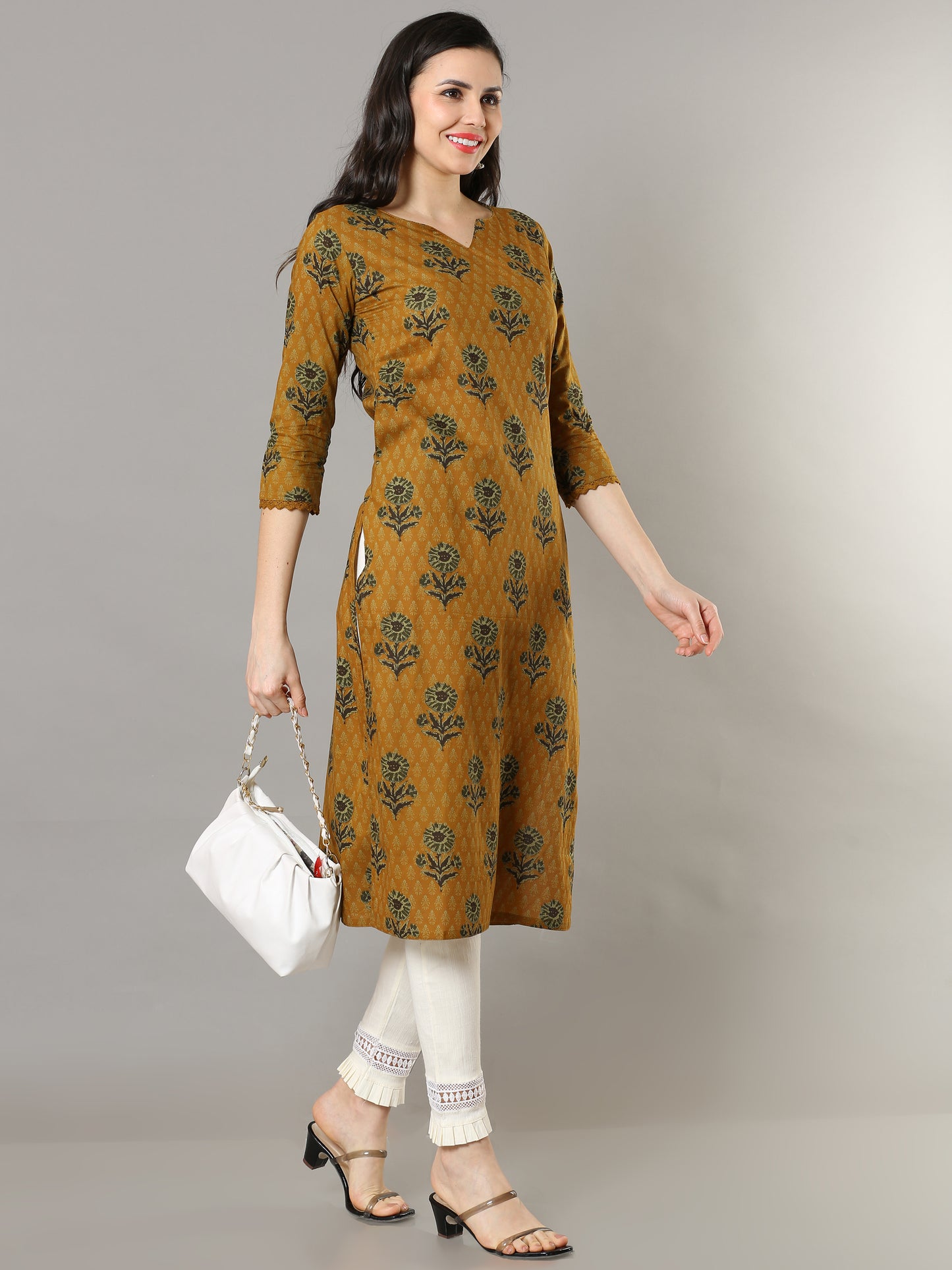 Cotton Block Printed Long Kurta