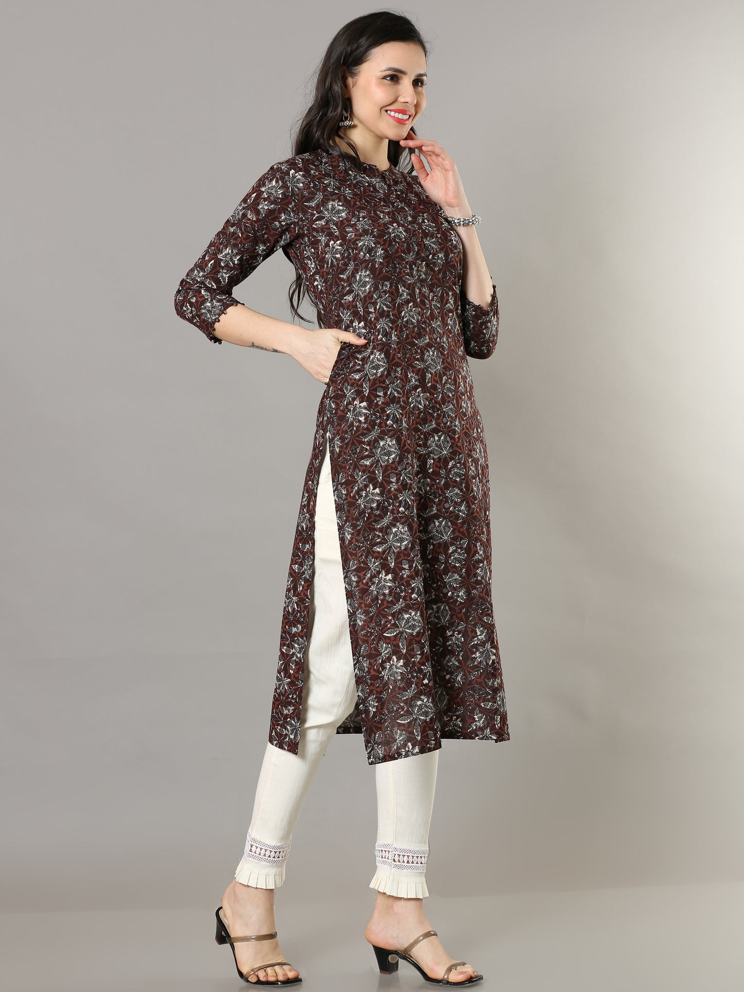 Cotton Block Printed Long Kurta