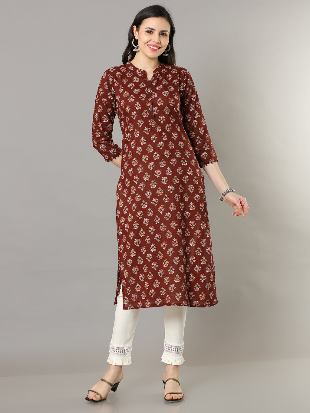Cotton Block Printed Long Kurta