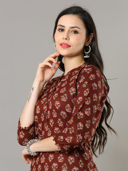 Cotton Block Printed Long Kurta