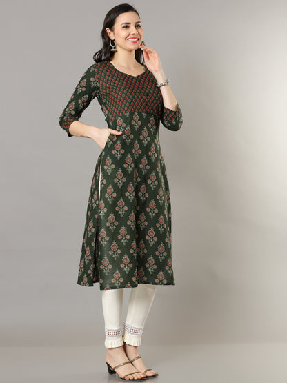 Cotton Block Printed Long Kurta