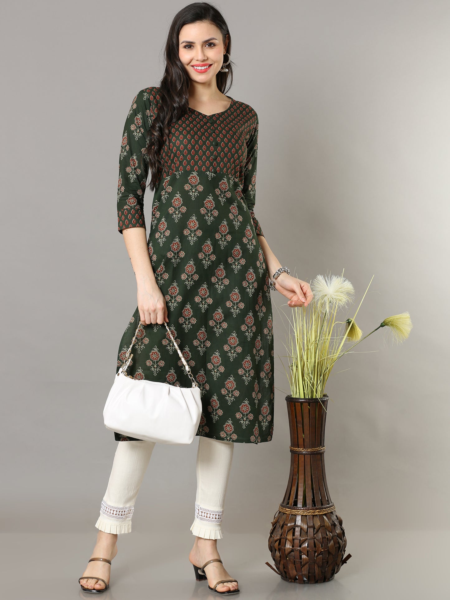 Cotton Block Printed Long Kurta