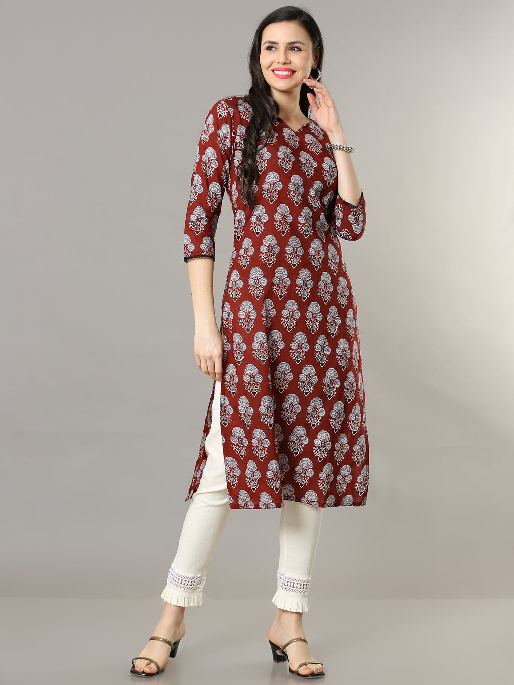 Cotton Block Printed Long Kurta