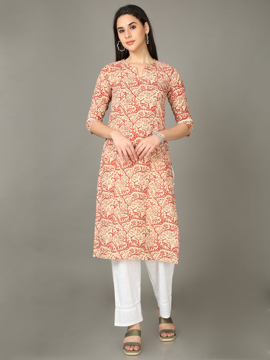 Cotton Block Printed Long Kurta