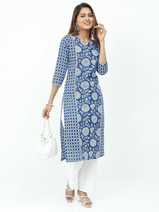 Cotton Kantha Block Printed kurti