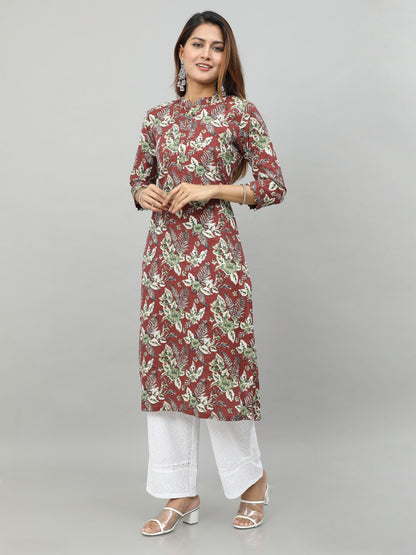 Cotton Kantha Printed Long Kurta