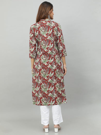 Cotton Kantha Printed Long Kurta