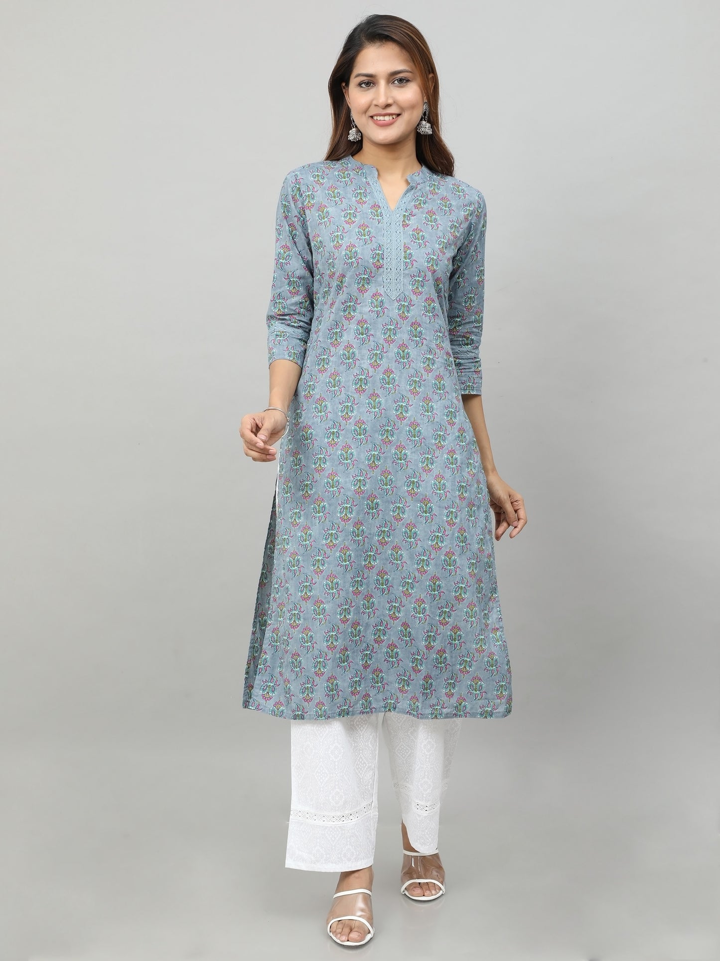 Cotton Block Printed Long Kurta