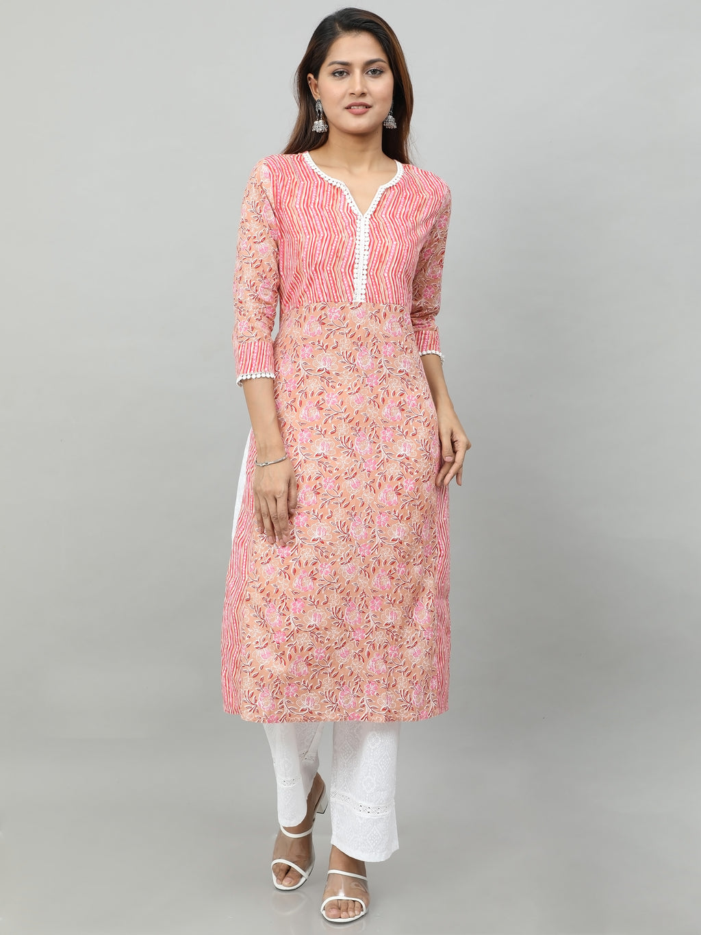 Cotton Block Printed Long Kurti