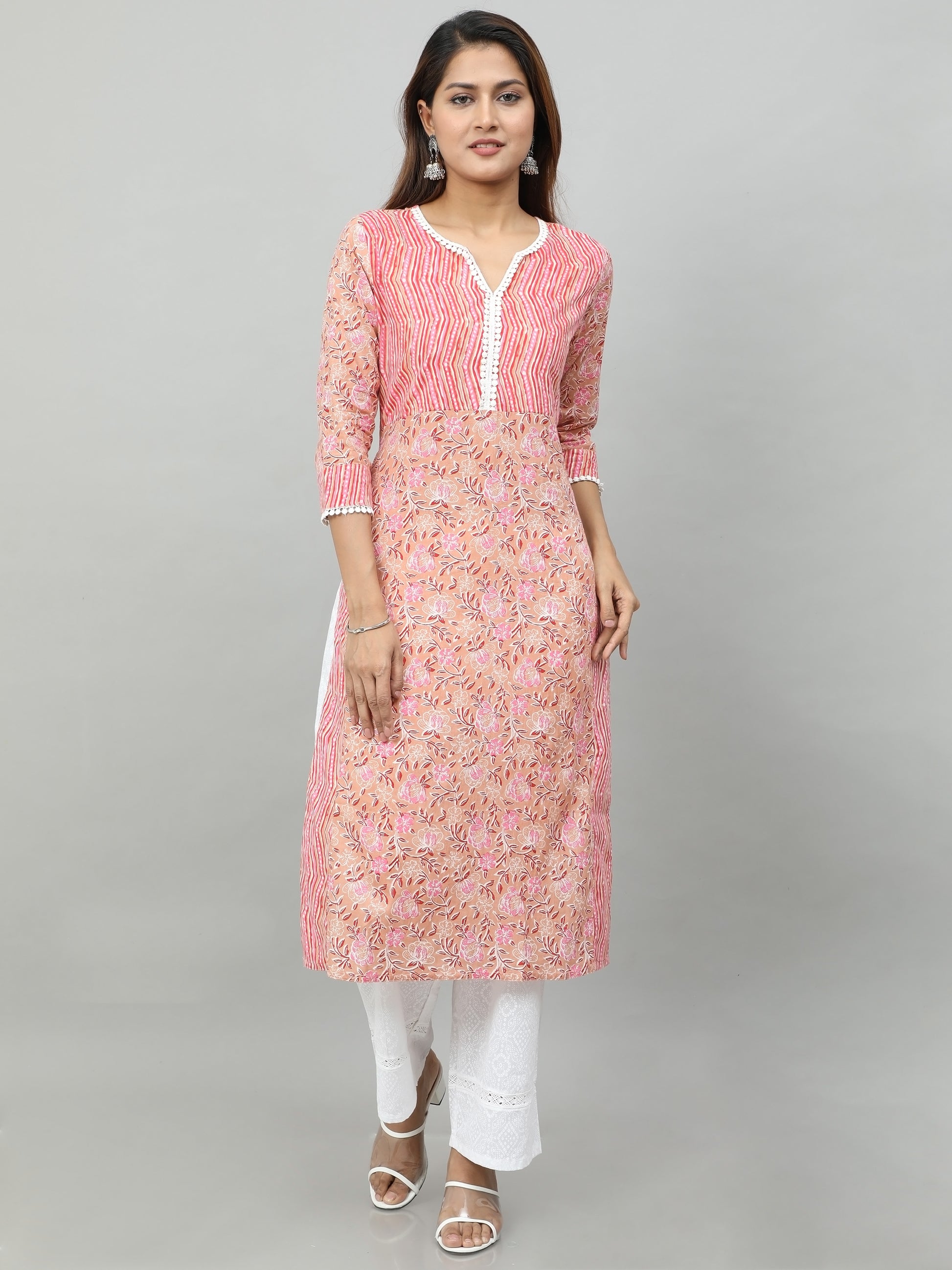 Cotton Block Printed Long Kurti