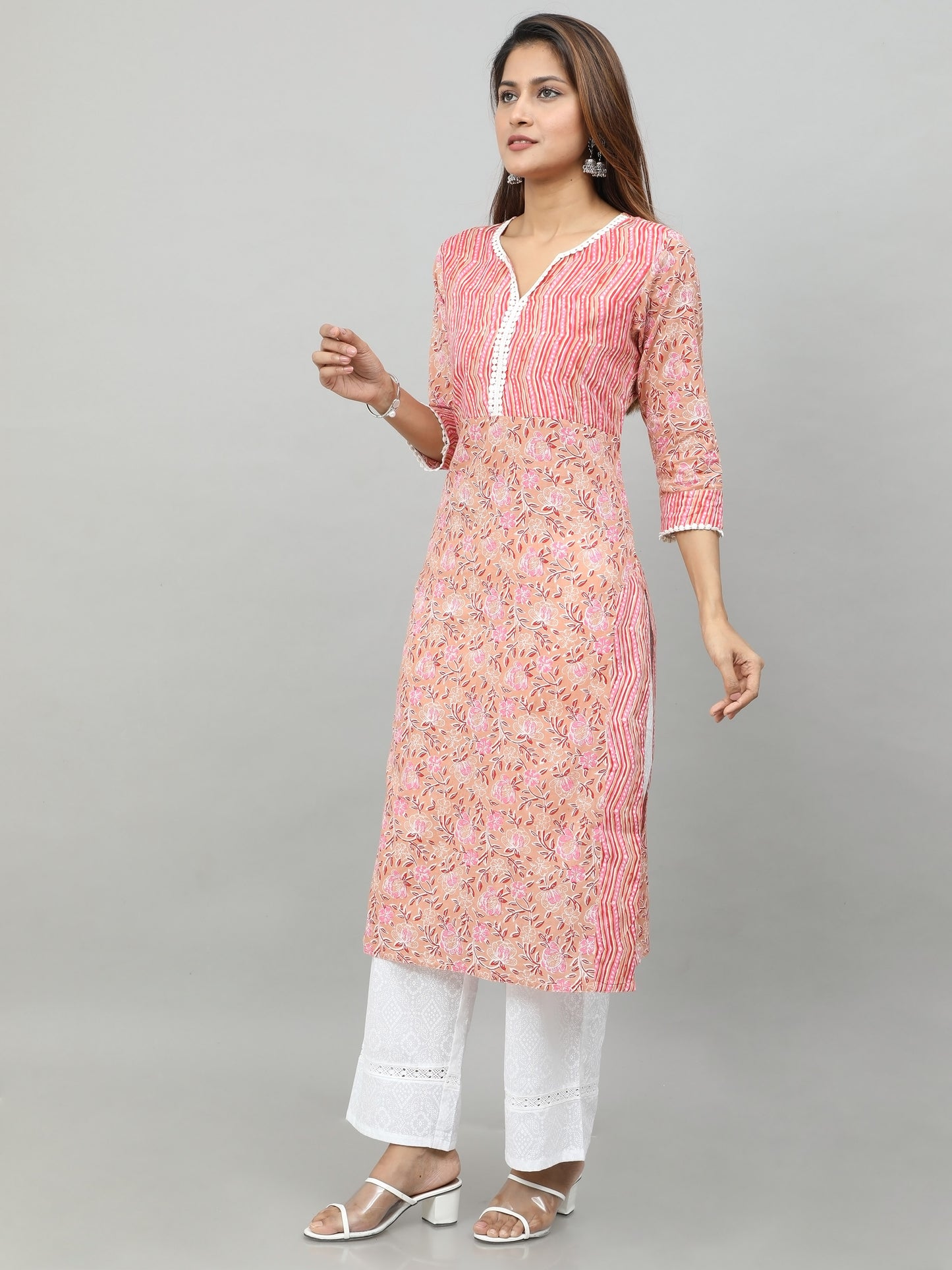 Cotton Block Printed Long Kurta