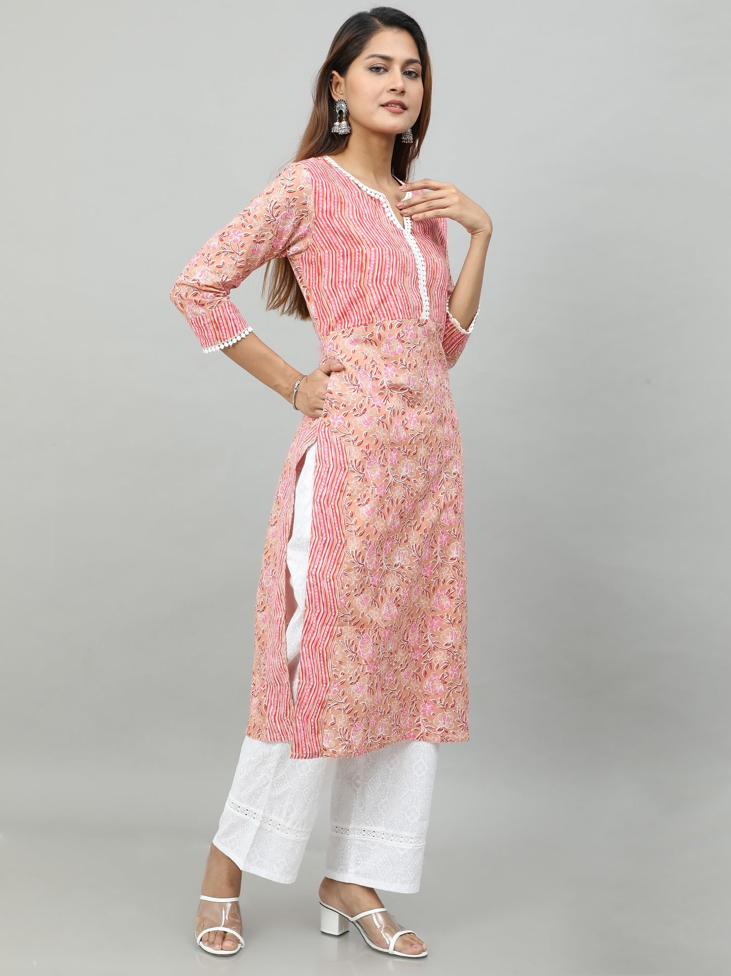 Cotton Block Printed Long Kurta