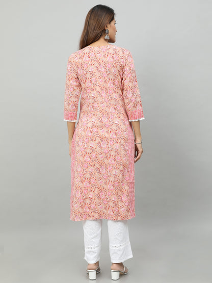 Cotton Block Printed Long Kurta