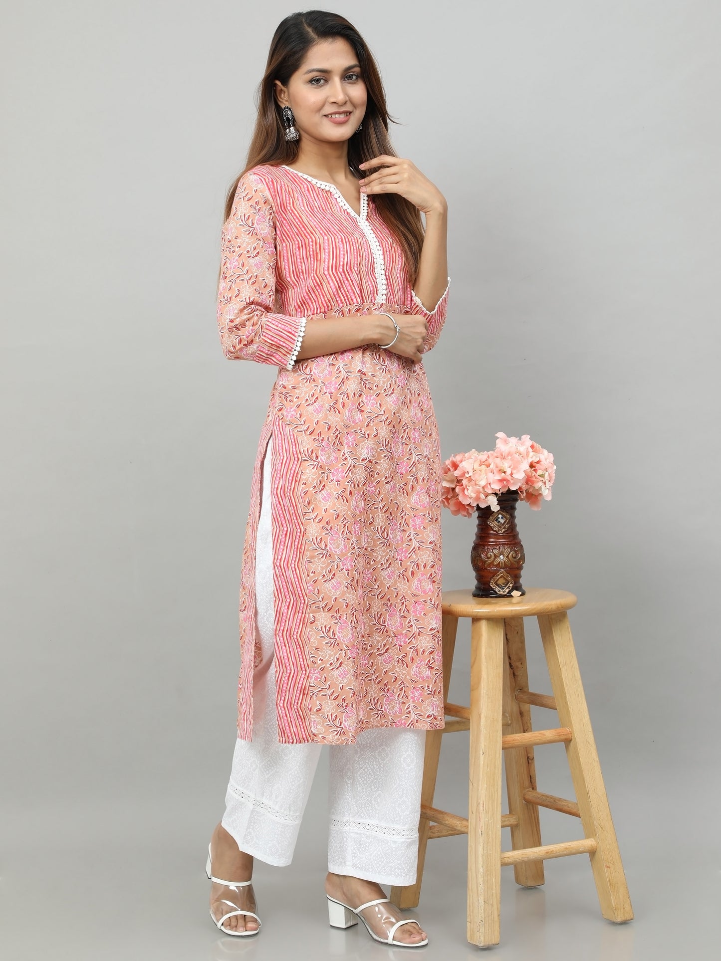 Cotton Block Printed Long Kurta