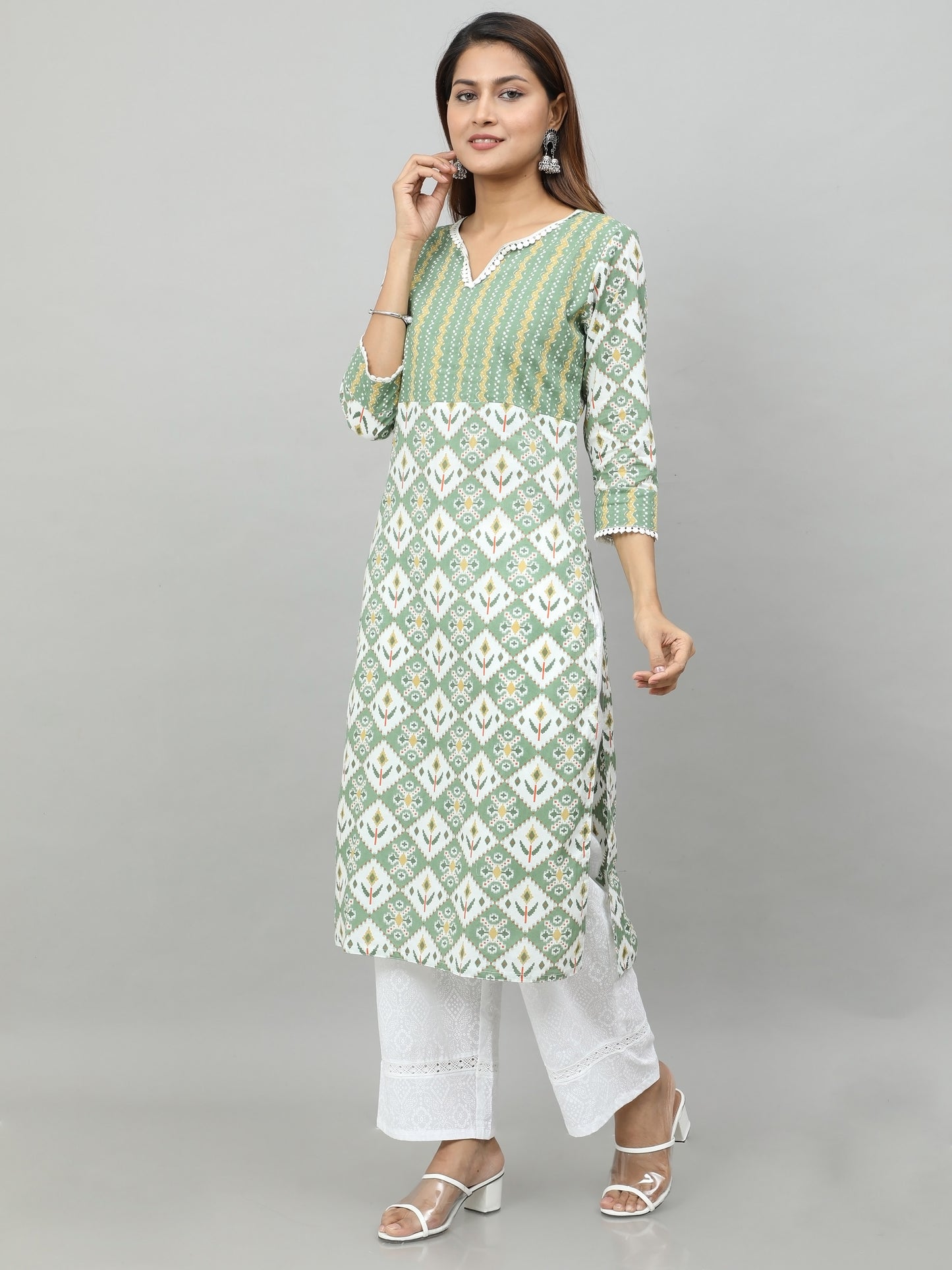 Cotton Block Printed Long Kurta