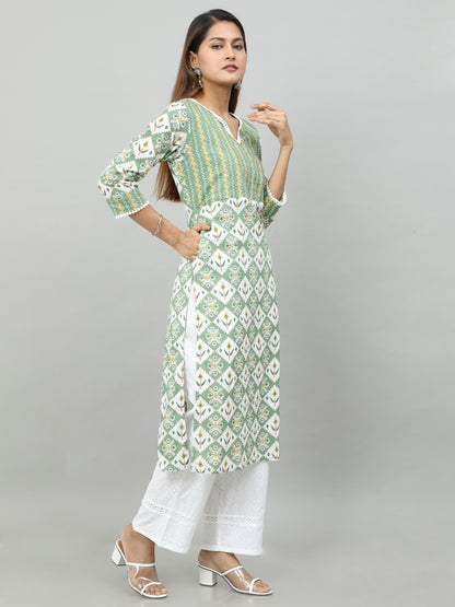 Cotton Block Printed Long Kurta