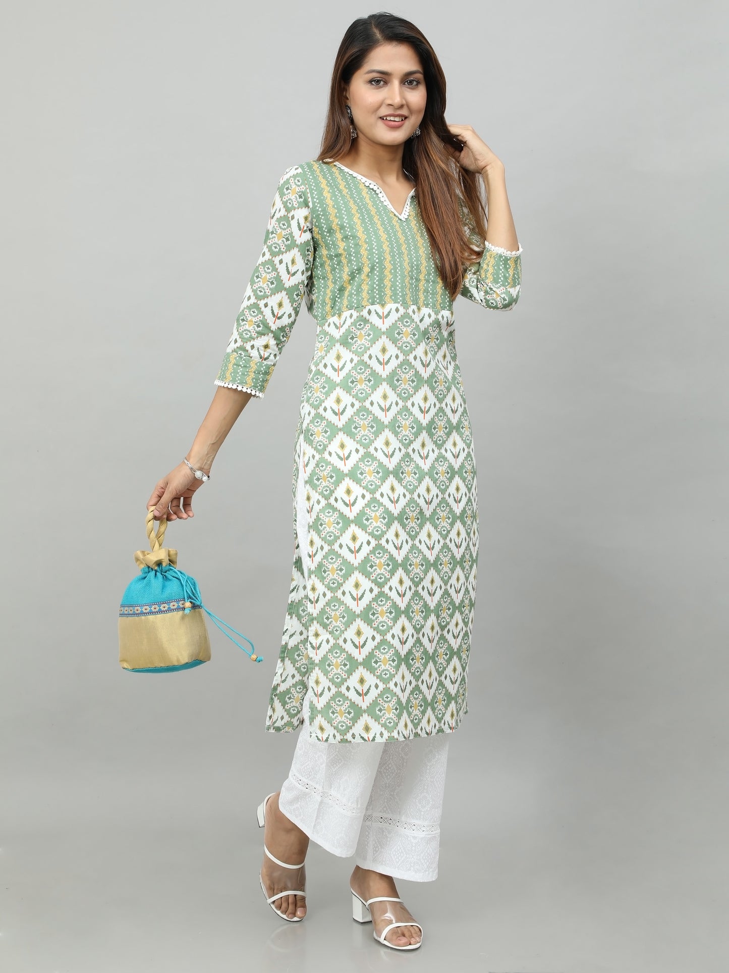 Cotton Block Printed Long Kurta