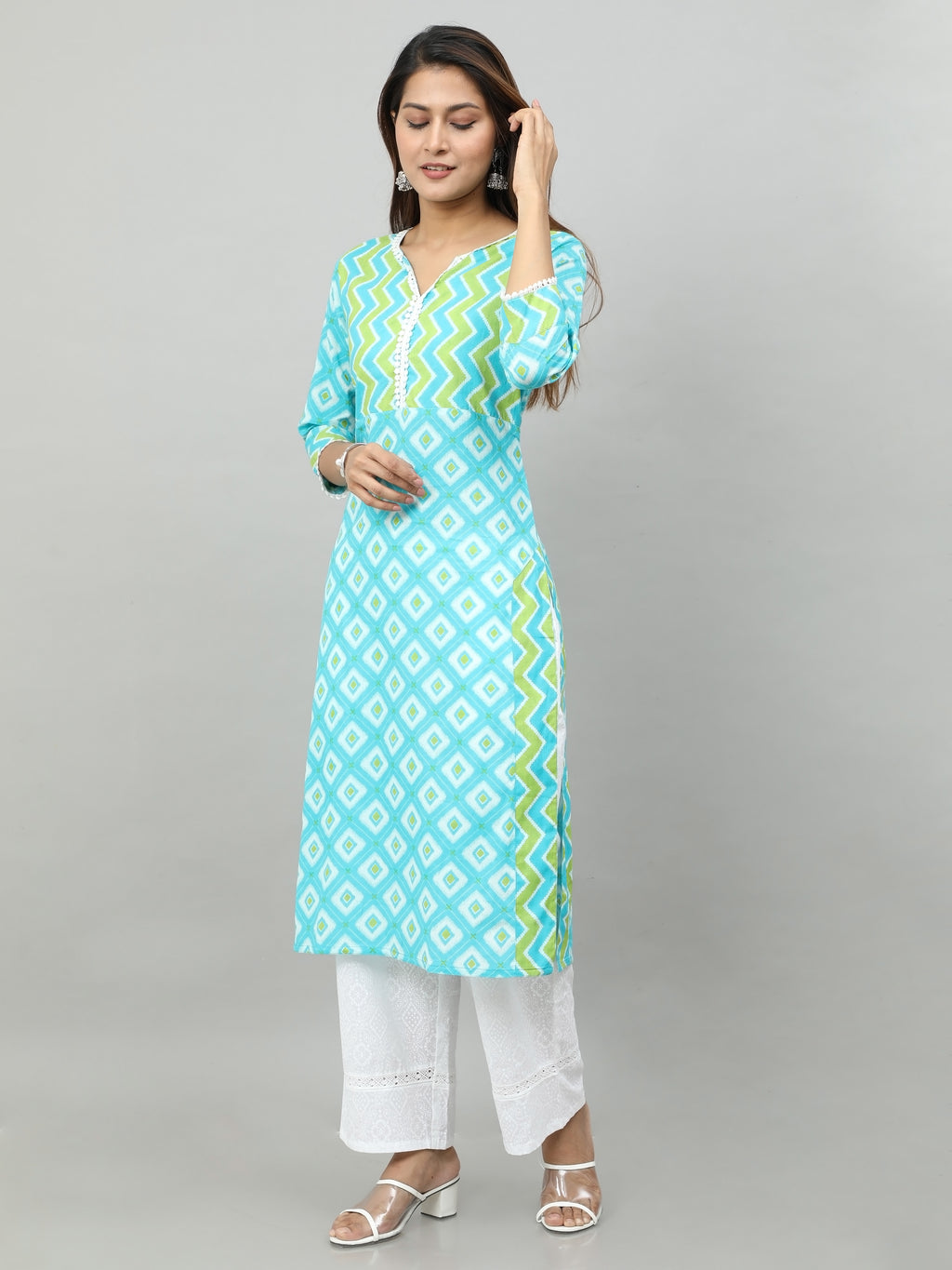 Cotton Block Printed Long Kurta